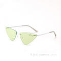 7044 Logo personalizzato trasparente uv400 occhiali da sole alla moda con sfumature di moda per le donne